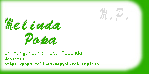 melinda popa business card